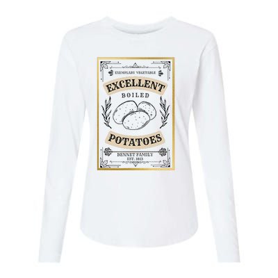 What Excellent Boiled Potatoes Jane Austen Pemberley Womens Cotton Relaxed Long Sleeve T-Shirt