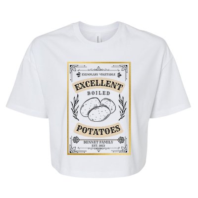 What Excellent Boiled Potatoes Jane Austen Pemberley Bella+Canvas Jersey Crop Tee