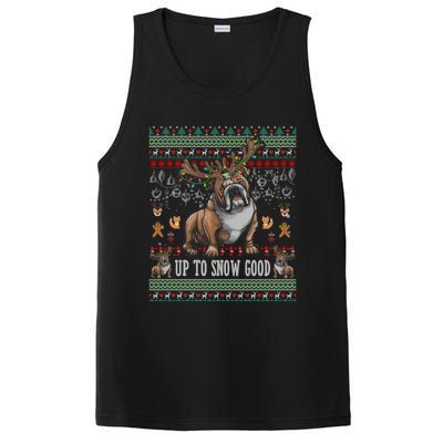 White English Bulldog Dog Reindeer Up To Snow Good Christmas Great Gift PosiCharge Competitor Tank