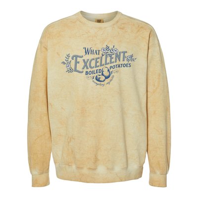 What Excellent Boiled Potatoes Meme Funny Book Lovers Colorblast Crewneck Sweatshirt