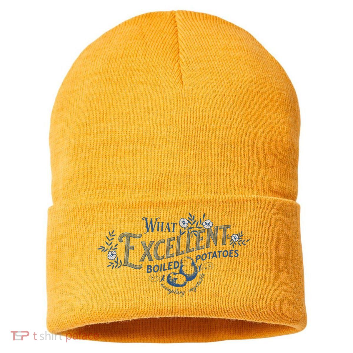 What Excellent Boiled Potatoes Meme Funny Book Lovers Sustainable Knit Beanie