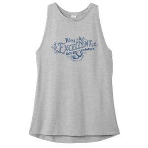 What Excellent Boiled Potatoes Meme Funny Book Lovers Ladies PosiCharge Tri-Blend Wicking Tank