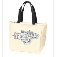 What Excellent Boiled Potatoes Meme Funny Book Lovers Zip Tote Bag
