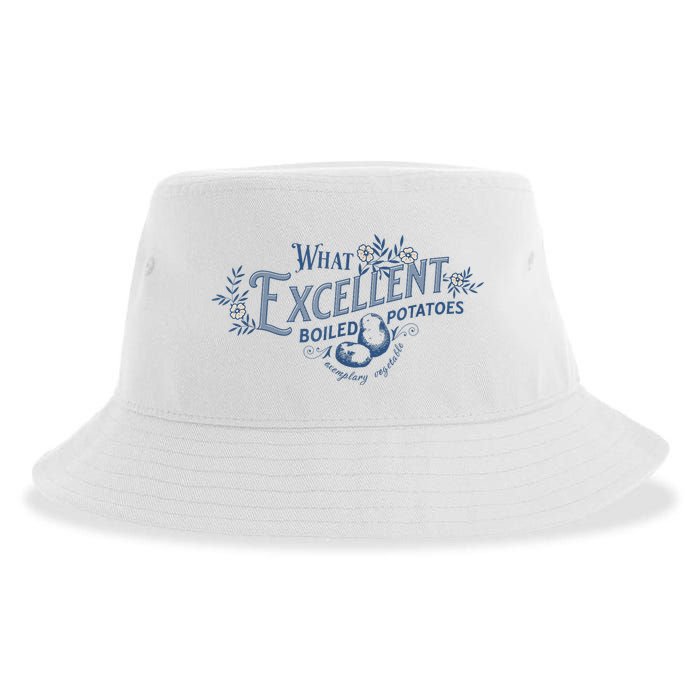 What Excellent Boiled Potatoes Meme Funny Book Lovers Sustainable Bucket Hat