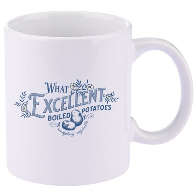 What Excellent Boiled Potatoes Meme Funny Book Lovers 11oz C Handle Ceramic Mug