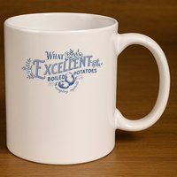 What Excellent Boiled Potatoes Meme Funny Book Lovers 11oz C Handle Ceramic Mug