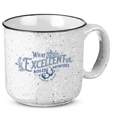 What Excellent Boiled Potatoes Meme Funny Book Lovers 15oz Campfire Ceramic Mug