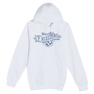 What Excellent Boiled Potatoes Meme Funny Book Lovers Premium Pullover Hoodie