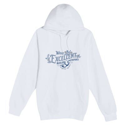 What Excellent Boiled Potatoes Meme Funny Book Lovers Premium Pullover Hoodie