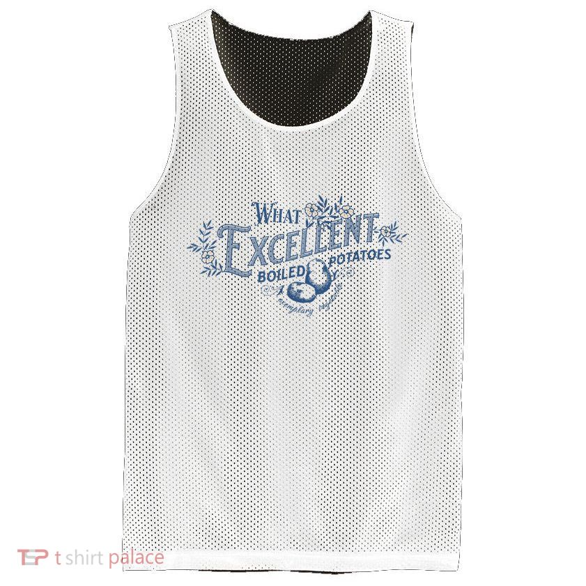 What Excellent Boiled Potatoes Meme Funny Book Lovers Mesh Reversible Basketball Jersey Tank
