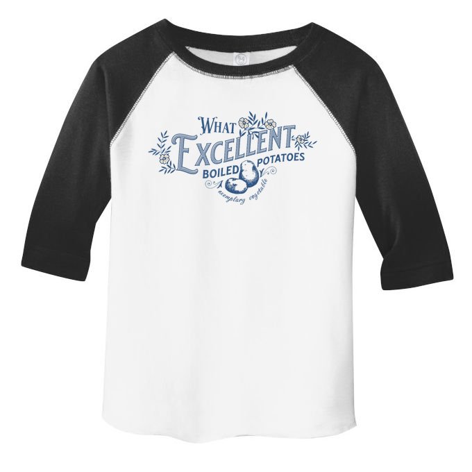 What Excellent Boiled Potatoes Meme Funny Book Lovers Toddler Fine Jersey T-Shirt