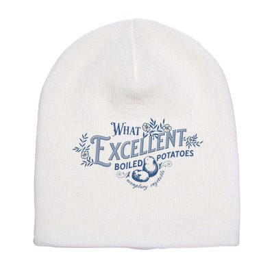 What Excellent Boiled Potatoes Meme Funny Book Lovers Short Acrylic Beanie