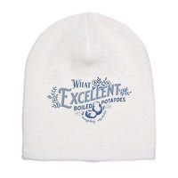 What Excellent Boiled Potatoes Meme Funny Book Lovers Short Acrylic Beanie
