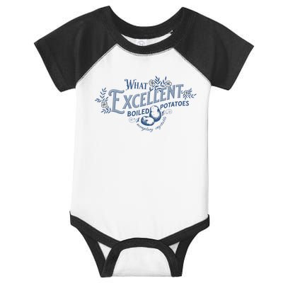 What Excellent Boiled Potatoes Meme Funny Book Lovers Infant Baby Jersey Bodysuit