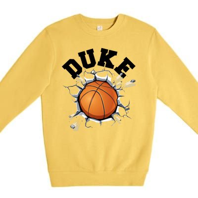 Wall Exploding Basketball Madness College Basketball Fan Premium Crewneck Sweatshirt