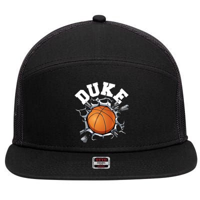 Wall Exploding Basketball Madness College Basketball Fan 7 Panel Mesh Trucker Snapback Hat