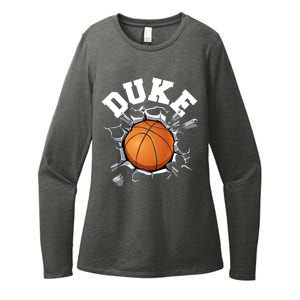 Wall Exploding Basketball Madness College Basketball Fan Womens CVC Long Sleeve Shirt