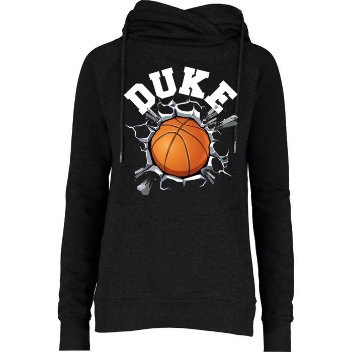 Wall Exploding Basketball Madness College Basketball Fan Womens Funnel Neck Pullover Hood