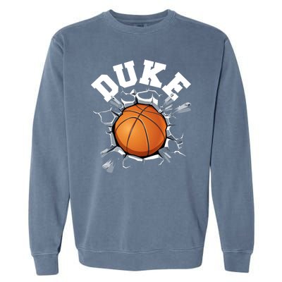 Wall Exploding Basketball Madness College Basketball Fan Garment-Dyed Sweatshirt