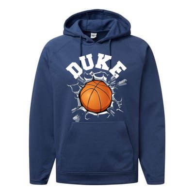 Wall Exploding Basketball Madness College Basketball Fan Performance Fleece Hoodie