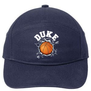 Wall Exploding Basketball Madness College Basketball Fan 7-Panel Snapback Hat