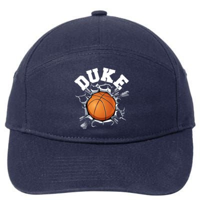 Wall Exploding Basketball Madness College Basketball Fan 7-Panel Snapback Hat