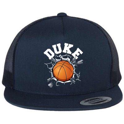 Wall Exploding Basketball Madness College Basketball Fan Flat Bill Trucker Hat