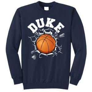 Wall Exploding Basketball Madness College Basketball Fan Tall Sweatshirt