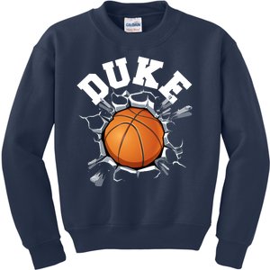 Wall Exploding Basketball Madness College Basketball Fan Kids Sweatshirt