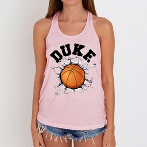 Wall Exploding Basketball Madness College Basketball Fan Women's Knotted Racerback Tank