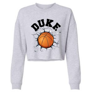 Wall Exploding Basketball Madness College Basketball Fan Cropped Pullover Crew