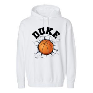 Wall Exploding Basketball Madness College Basketball Fan Garment-Dyed Fleece Hoodie