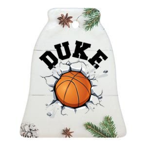 Wall Exploding Basketball Madness College Basketball Fan Ceramic Bell Ornament