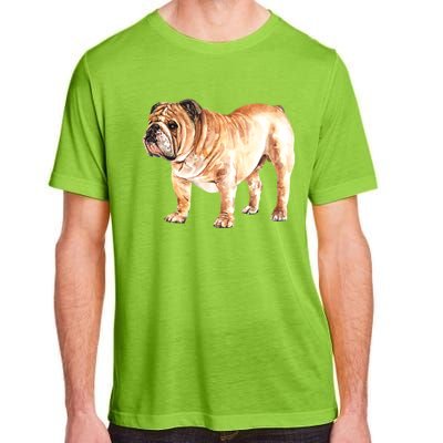 Watercolor English British Bulldog Gift Adult ChromaSoft Performance T-Shirt