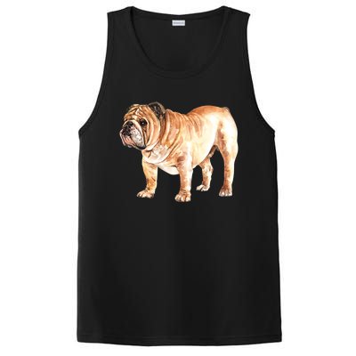 Watercolor English British Bulldog Gift PosiCharge Competitor Tank