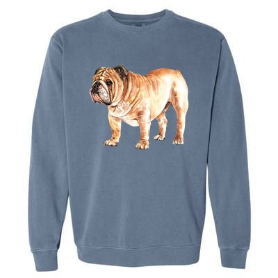 Watercolor English British Bulldog Gift Garment-Dyed Sweatshirt