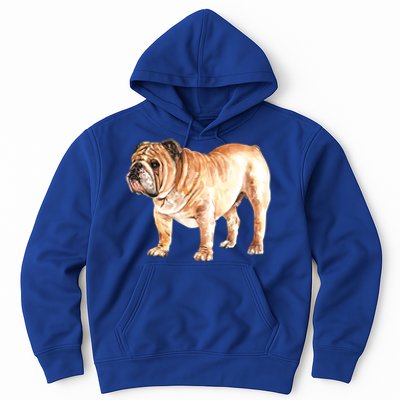 Watercolor English British Bulldog Gift Hoodie