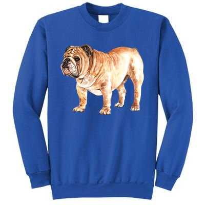 Watercolor English British Bulldog Gift Sweatshirt