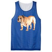 Watercolor English British Bulldog Gift Mesh Reversible Basketball Jersey Tank