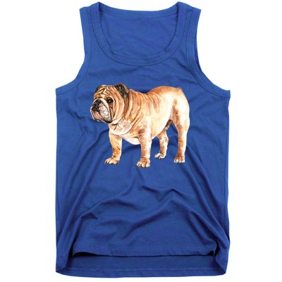 Watercolor English British Bulldog Gift Tank Top