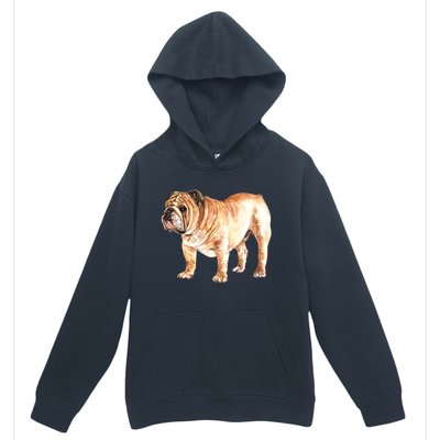 Watercolor English British Bulldog Gift Urban Pullover Hoodie