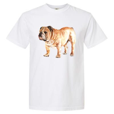 Watercolor English British Bulldog Gift Garment-Dyed Heavyweight T-Shirt