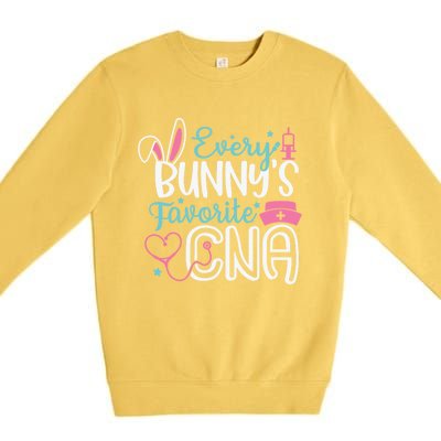 Wo Every Bunnys Favorite Cna Happy Easter Nurse Gift Premium Crewneck Sweatshirt