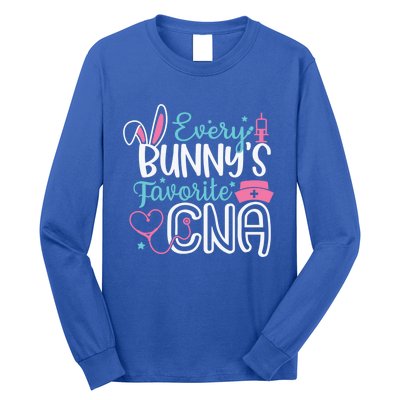 Wo Every Bunnys Favorite Cna Happy Easter Nurse Gift Long Sleeve Shirt