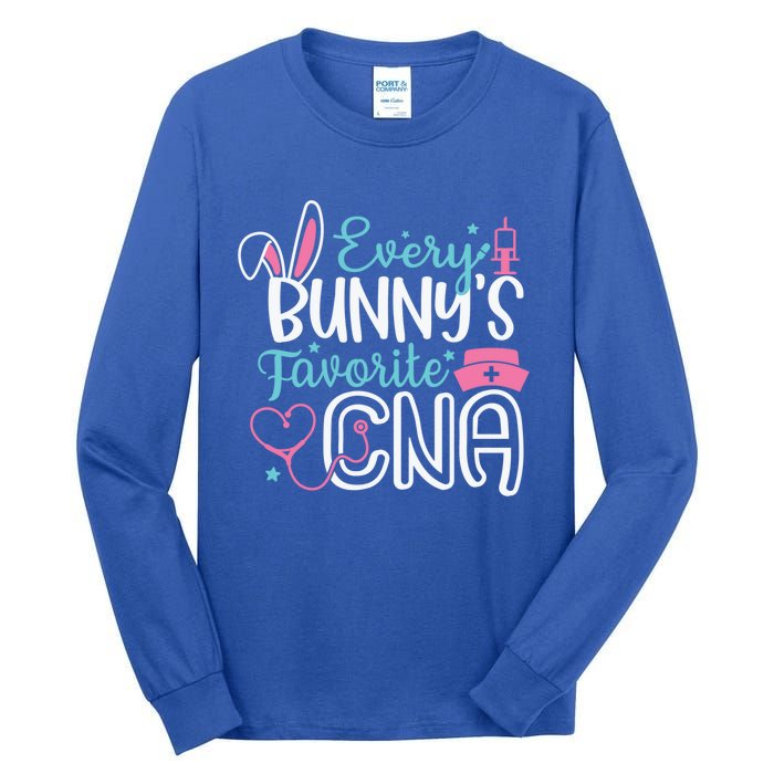 Wo Every Bunnys Favorite Cna Happy Easter Nurse Gift Tall Long Sleeve T-Shirt