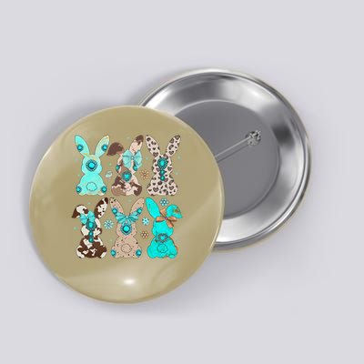 Western Easter Bunny Dont Worry Be Hoppy Howdy Rabbit Button