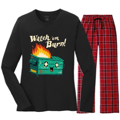 Watch Em Burn Apparel Women's Long Sleeve Flannel Pajama Set 