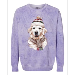 White English Cream Golden Retriever Mom Dog Puppy Christmas Gift Colorblast Crewneck Sweatshirt