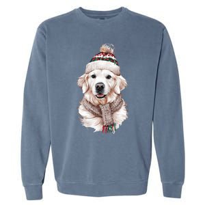 White English Cream Golden Retriever Mom Dog Puppy Christmas Gift Garment-Dyed Sweatshirt