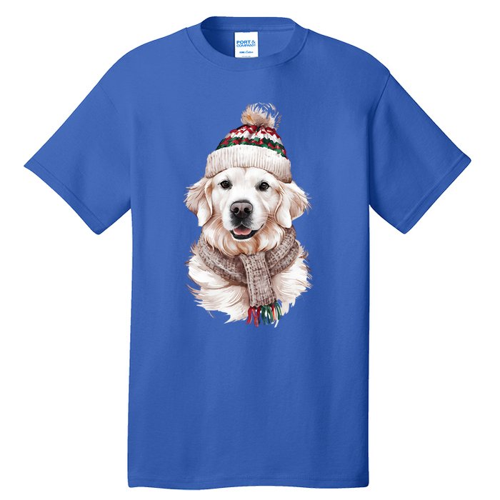 White English Cream Golden Retriever Mom Dog Puppy Christmas Gift Tall T-Shirt